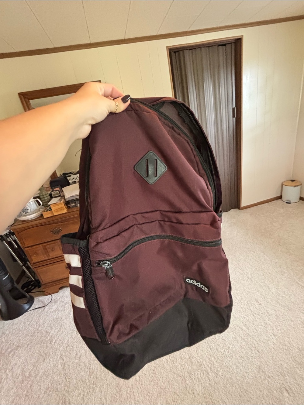 Adidas Maroon and Black Backpack